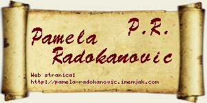 Pamela Radokanović vizit kartica